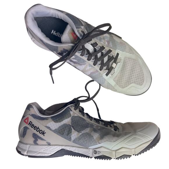Reebok CrossFit trainers gym sneakers camouflage athletic shoe size 8.5 - Picture 1 of 7